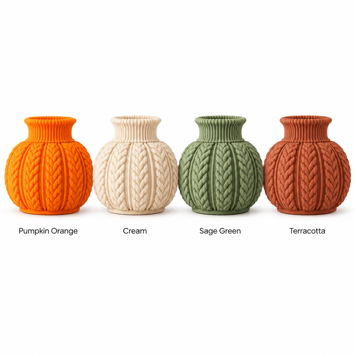 Knitted Pumpkin Vase – additional view