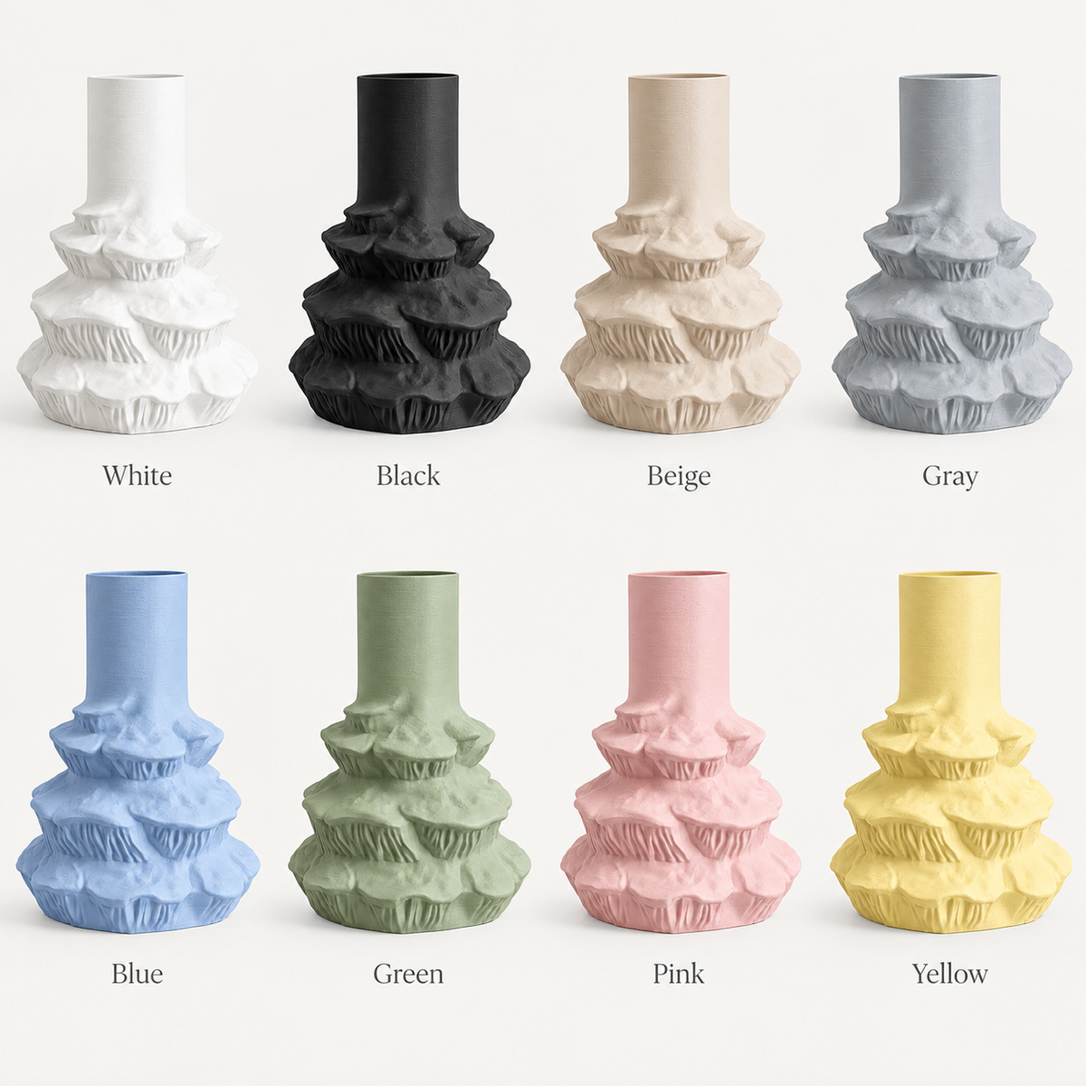 Mushroom Vase – color options