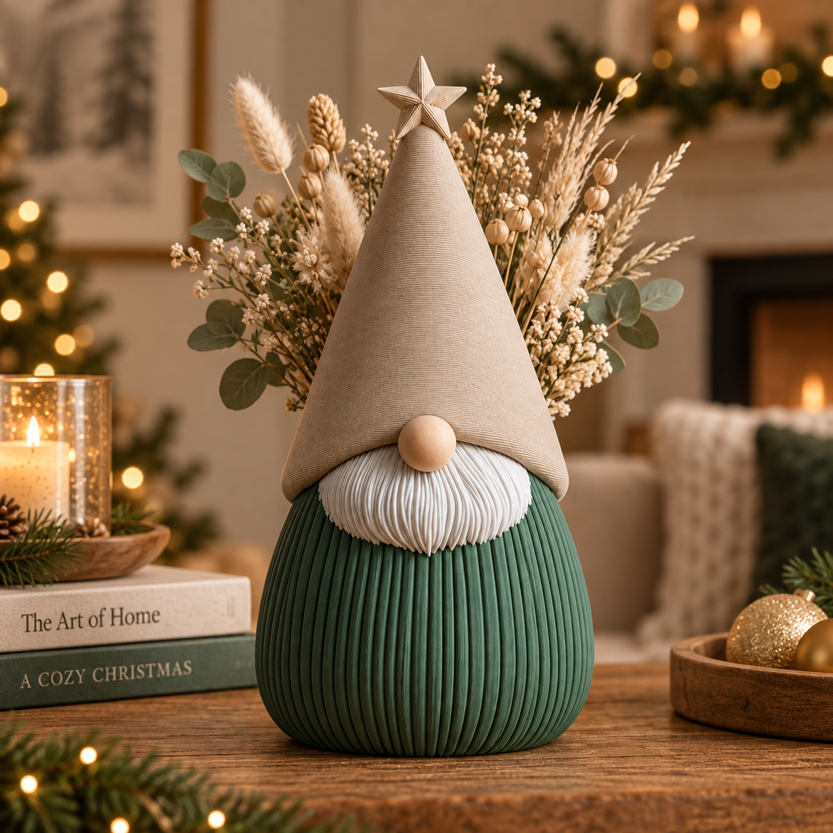 Christmas Gnome Vase – lifestyle view