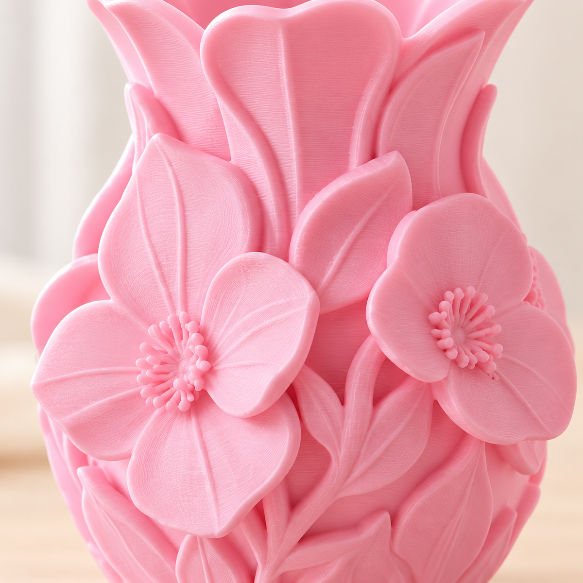 Blossom Relief Vase – texture detail