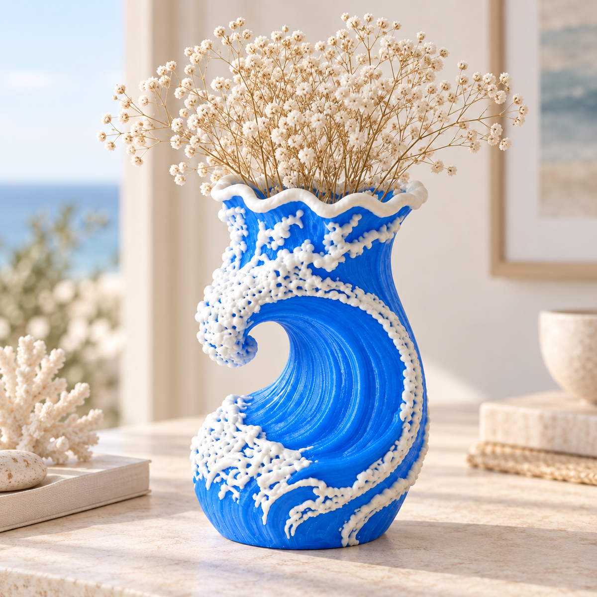 Ocean Wave Vase – lifestyle view