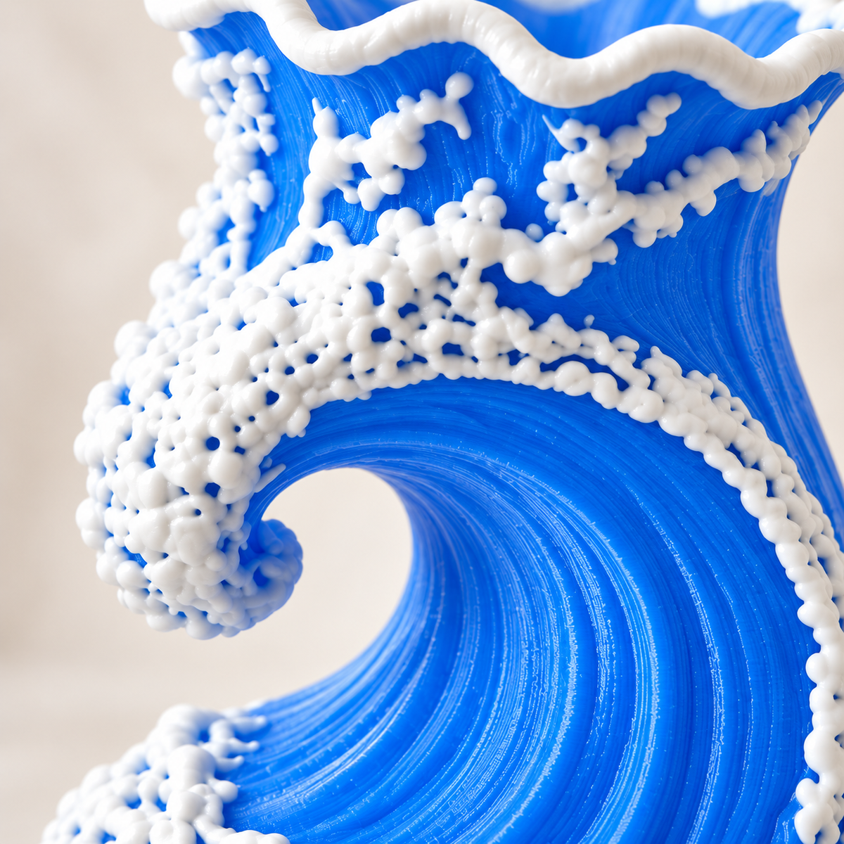 Ocean Wave Vase – texture detail
