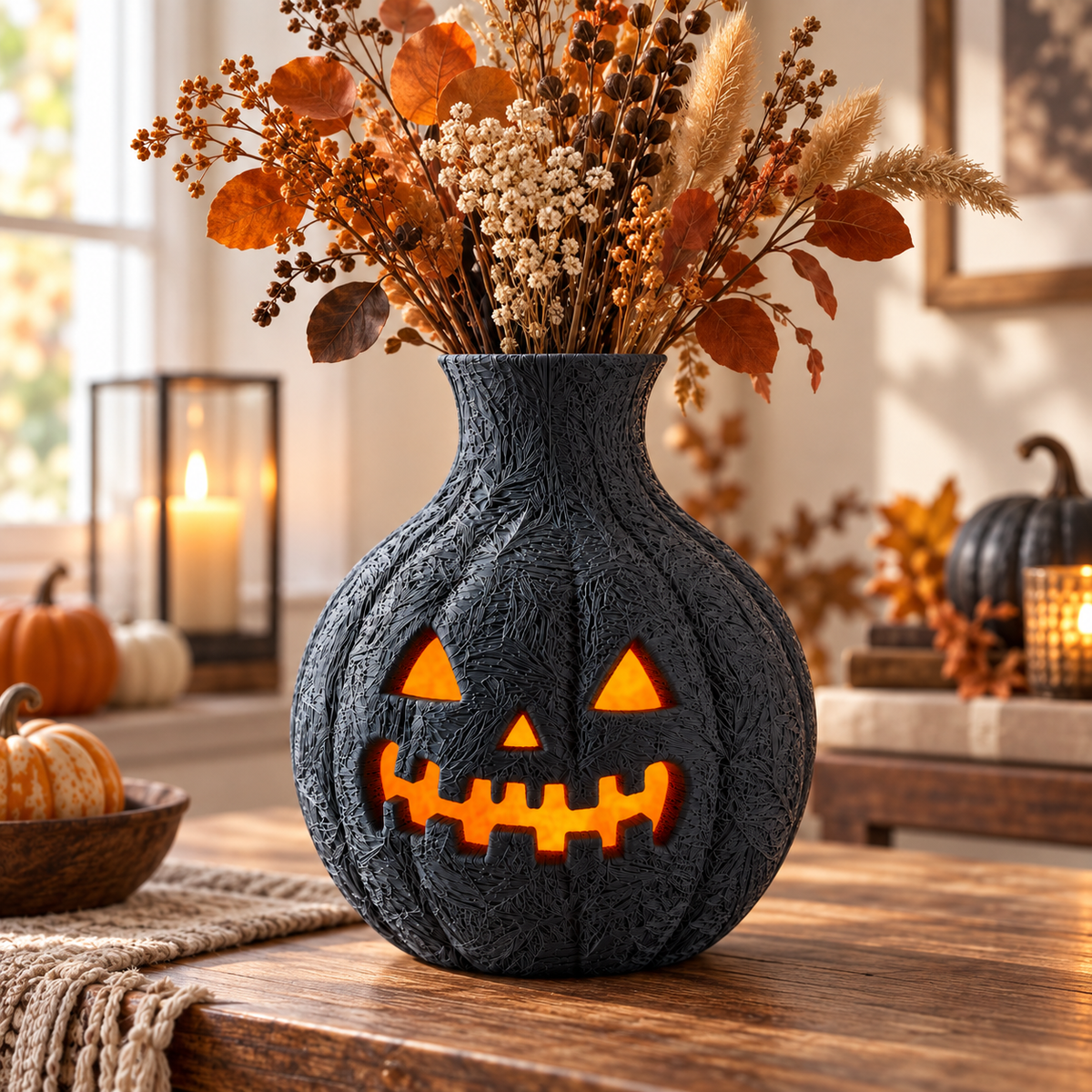 Haunted Pumpkin Vase – lifestyle view