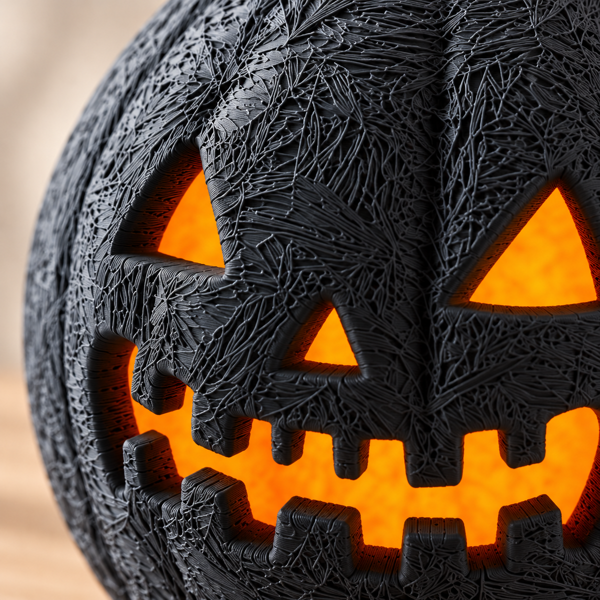 Haunted Pumpkin Vase – texture detail